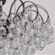 Plafonnier gris crystal 8 ampoules 43 cm 