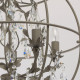 Plafonnier gris loft 5 ampoules 144 cm 