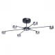 Plafonnier gris techno 6 ampoules 23 cm