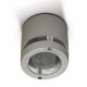 Plafonnier gu10 selene, aluminium et verre, gris