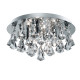 Plafonnier hanna, en chrome et cristal, 4 ampoules