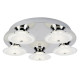Plafonnier kara, chrome et verre, 5 ampoules