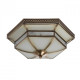 Plafonnier laiton country 3 ampoules 15 cm