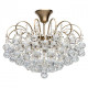 Plafonnier laiton crystal 6 ampoules 40 cm