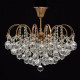 Plafonnier laiton crystal 6 ampoules 40 cm 