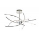 Plafonnier led caprice, chrome, 63 cm
