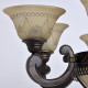 Plafonnier marron country 12 ampoules 50 cm 