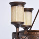Plafonnier marron country 6 ampoules 50 cm 
