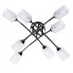 Plafonnier noir megapolis 8 ampoules 20 cm