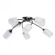Plafonnier noir megapolis 8 ampoules 27 cm
