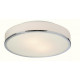 Plafonnier profile, chrome et verre opale