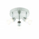 Plafonnier saturn, chrome et acrylique, 3 ampoules