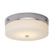 Plafonnier tamar, 23.5 cm, chrome poli, verre opale, led, ip44