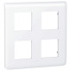 Plaque de finition horizontale mosaic pour 10 modules blanc 
