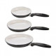 Poêles céramique anti adhésives blanc Ose (lot de 2)