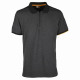 Polo trident bosseur gris chiné/ noir - 11499 