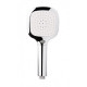 Pommeau de douche 3 jets intenses (air +) tête carrée large économique chromé anticalcaire NF 