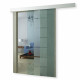 Porte coulissante en verre transparent