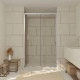 Porte de douche coulissante 120x200 cm - Verre transparent - Profilé chrome - CHROMED CRUSH Aurlane - FAC769