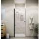 Porte de douche pivotante 80x195cm - Verre trempé 8mm anticalcaire - Alu Noir - DARK ELEMENTARY Aurlane - FAC1102
