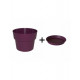 Pot et soucoupe cocoripot diametre 48cm h38cm - chapelu- coloris au choix Aubergine