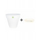 Pot et soucoupe soleilla diametre 20cm h18cm - riviera - Coloris au choix