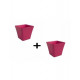 Pot laurea carre 23x23x20cm chapelu-lot de 2 - coloris au choix Framboise