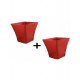 Pot laurea carre 23x23x20cm chapelu-lot de 2 - coloris au choix