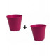 Pot laurea rond diametre 18cm h17cm chapelu-lot de 2- Coloris au choix