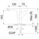 Mitigeur lavabo Clever - 145 mm 5l/min - Agora Xtreme - Noir Mat - STANDARD HIDRAULICA - 61722 
