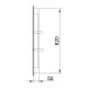 Ensemble de barre de douche HidroClever - Ø 18 x 820 mm - STANDARD HIDRAULICA - 61933 