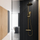 Ensemble de douche thermostatique extensible 3 Fonctions UP! Urban - Or Brossé - STANDARD HIDRAULICA - 61959 