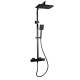 Ensemble de douche thermostatique extensible Nine Xtreme avec 1 Fonction - Noir mat - STANDARD HIDRAULICA - 60791