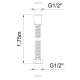 Flexible pour douche Clever en PVC résistant avec finition noire - 1.75 m - STANDARD HIDRAULICA - 60795 