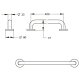 Barre d'appui droite en acier époxy blanc - 400 mm (sans vis) - Ø 25 mm - PRESTO - 60341 