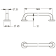 Barre d'appui droite en acier époxy blanc - 600 mm (sans vis) - Ø 25 mm - PRESTO - 60343 