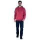 Sweatshirt à capuche mixte power - dfast1 - Couleur et taille au choix Rouge-Gris