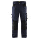 Pantalon artisan bleu marine noir sans poches flottantes - bleu marine / noir - Taille au choix