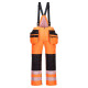 Pantalon de travail à bretelles chaud haute visibilité pw3 - Couleur et Taille au choix  Orange-Noir