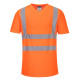 Tee-shirt col en v avec empiècements latéraux en maille aérée - Couleur et Taille au choix  Orange