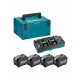 Makita 40V Li-ion MAX Set de 4 batteries 8.0Ah - Chargeur - Mbox - 1910A8-3 