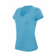 T-shirt de travail col v manches courtes femme kariban mélange Bleu