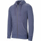 Sweat-shirt de travail zippé capuche kariban mélange - Coloris et taille au choix Bleu-foncé