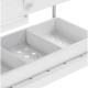 Rangement sous évier/étagère cuisine, blanc, 2 niveaux avec tiroir secury-t 