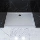 Receveur de douche à poser extra-plat en acrylique blanc rectangle - 120x90cm Aurlane - FAC379