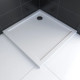 Receveur de douche à poser extra plat en acrylique blanc carré 70x70cm - bac de douche WHITENESS 70 Aurlane - FAC370