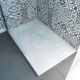Receveur à poser en matériaux composite SMC - Finition ardoise blanc mat - 90×140 cm Aurlane - FAC204