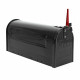 Boite aux lettres style américain design boite postale sur pied us mailbox noir