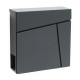 Boite aux lettres design anthracite murale porte journal magazine acier galvanisé anthracite