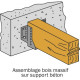 Sabots à ailes extérieures acier galvanisé sae250, largeur intérieure 76 mm, hauteur 87mm, épaisseur 2mm, carton de 50p 